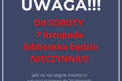 BIBLIOTEKA NIECZYNNA !!!