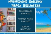 Wakacyjne godziny pracy biblioteki :-)