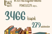 Księgozbiór biblioteki w 2021 roku znacznie się powiększył!