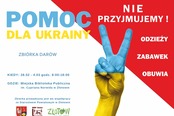 Wspieramy Ukrainę - zbiórka w biobliotece