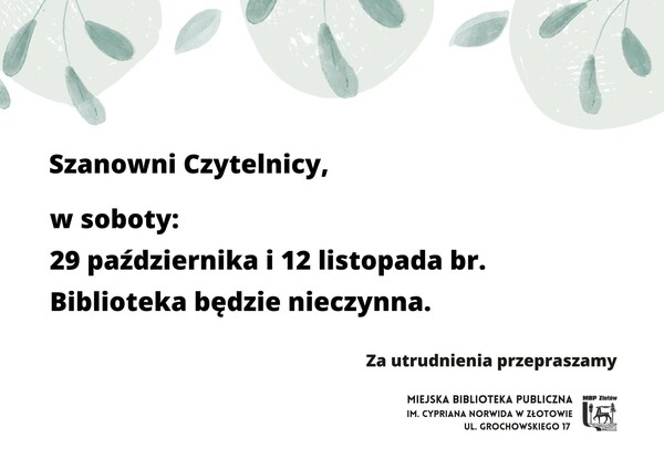 Biblioteka nieczynna