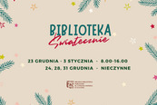 Zmiana godzin otwarcia biblioteki w okresie świątecznym