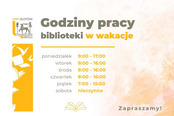 Godziny otwarcia biblioteki w wakacje